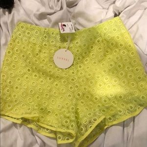 Yellow green shorts
